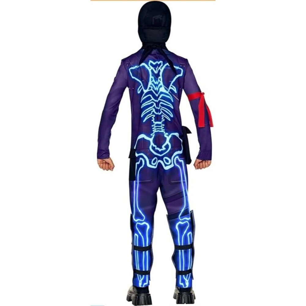 Fortnite Skull Party Trooper Kids Costume Medium - Picture 2 of 4